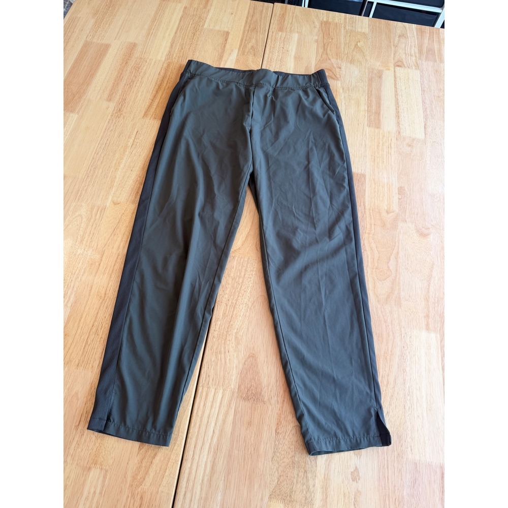 Quince Ultra-Stretch 24/7 Smart Pant Women's Medium Olive Green Ankle Trousers